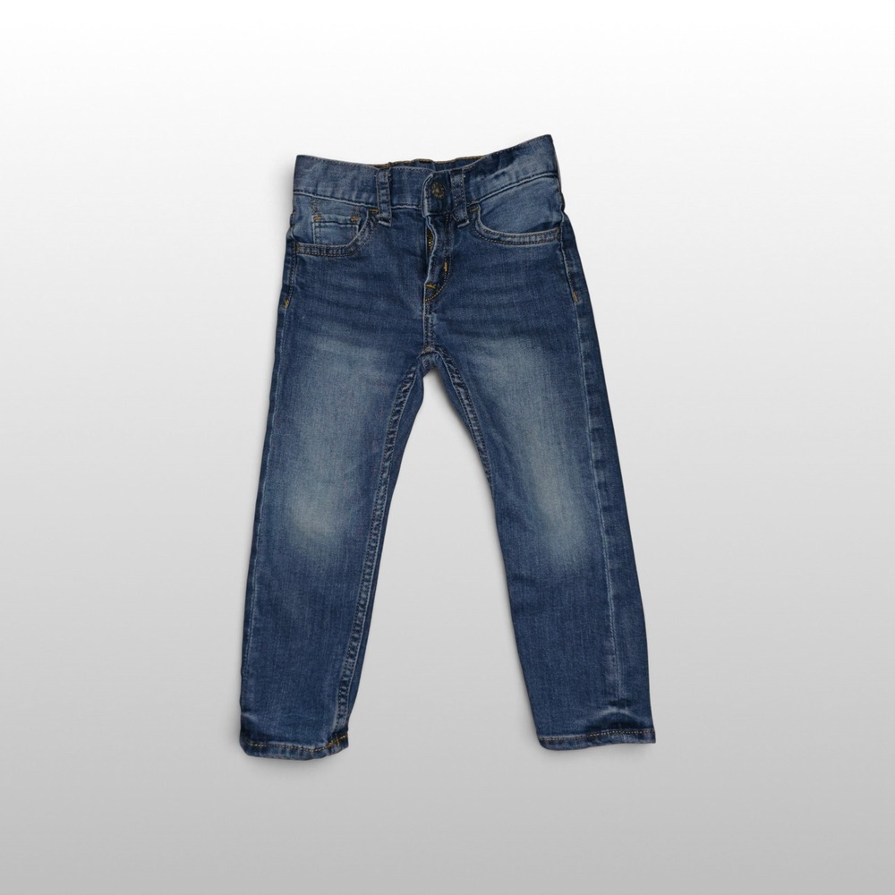 Kids HM Jeans Slim Fit Adjustable Waist Casual Blue 2-3Y Denim Classic School